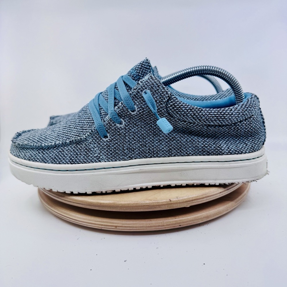 LL Bean Higgins Beach Shoes Womens 9.5 Blue Lace Up Casual Loafers Comfort